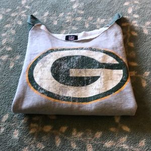 Green Bay Packers Off the Shoulder, XL Sweatshirt.